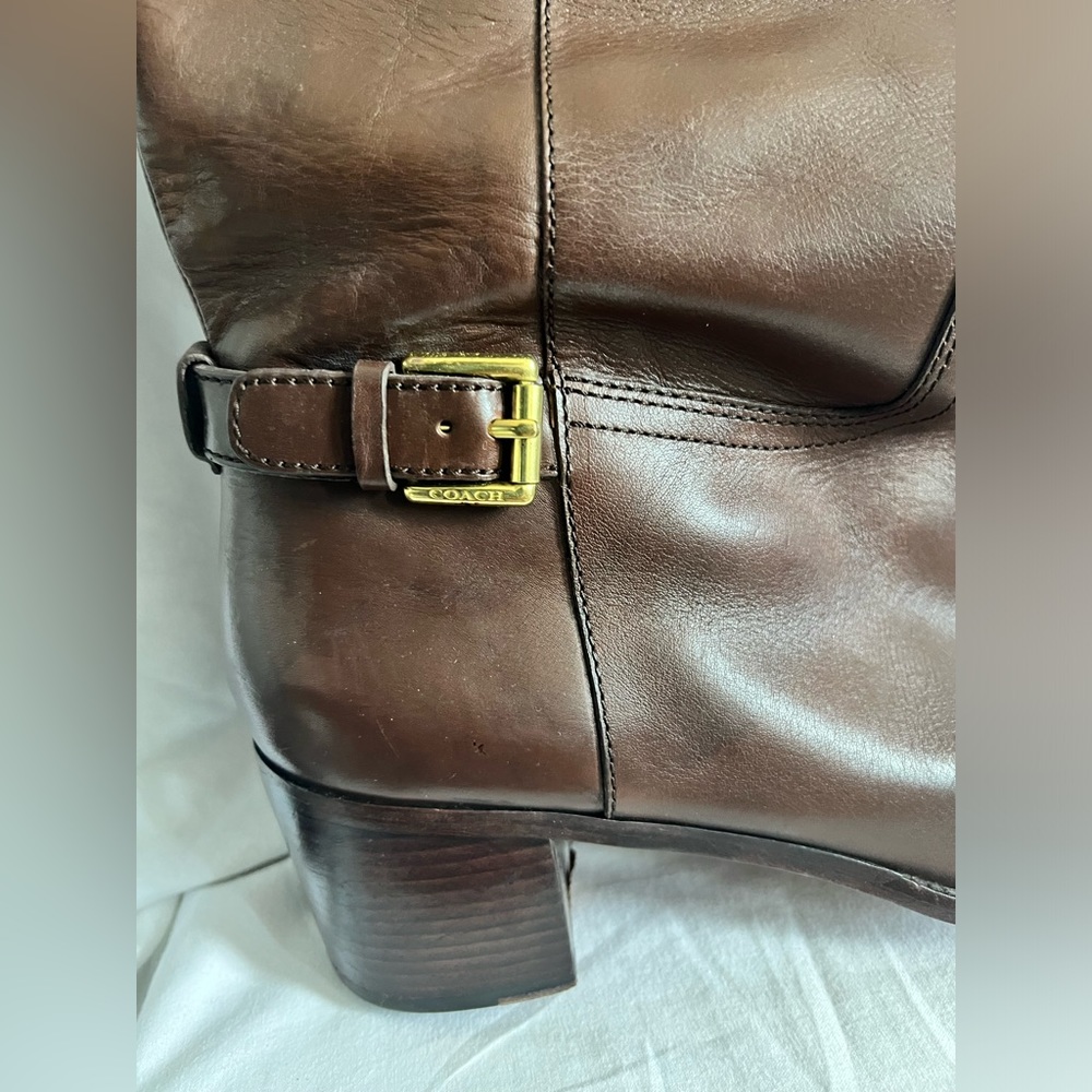 Coach, Brown, Genuine Leather, Riding Boot, Size 10, 16” calf circumference - Picture 3 of 9